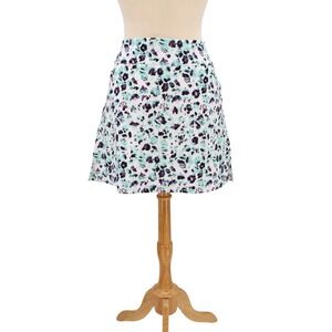 Lady Hagen Skort Skirt size XL Sea Glass Blue‎ Leopard Print